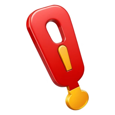 exclamation mark red sticker