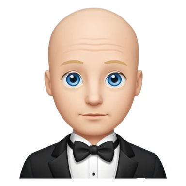 Bald blue eyed groom  sticker