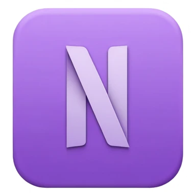 Netflix aesthetic "N" logo in pastel purple sticker