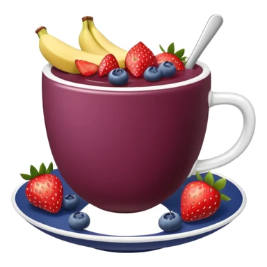 Cup açaí decor fruits sticker