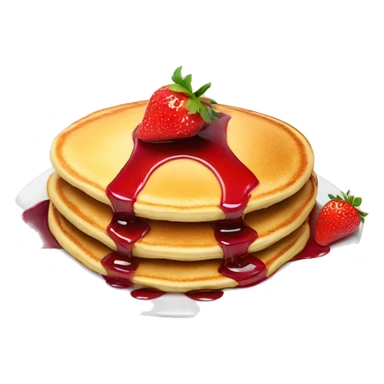 pancakes with strawberry syrup sticker