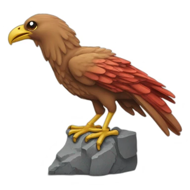 Liver bird crumbling sticker