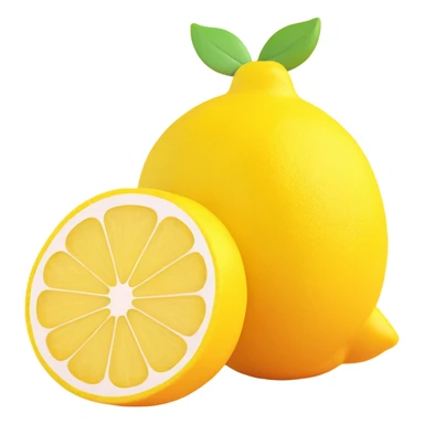 lemon, simple, bright yellow sticker