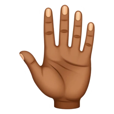 4 fingers up brown sticker