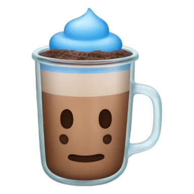 A glass of cocoa to go with a blue snowflake pattern on top sticker