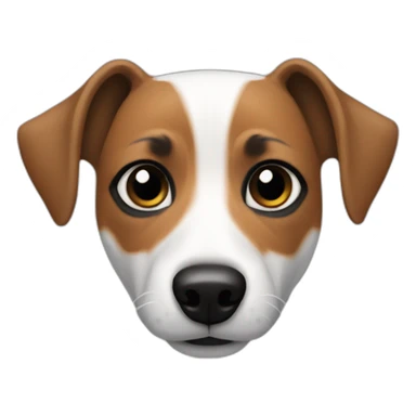 Jack russel with black ears sticker