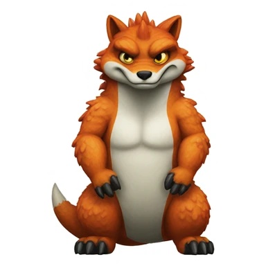 Godzilla look like fox sticker