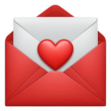 Envelope with heart sticker