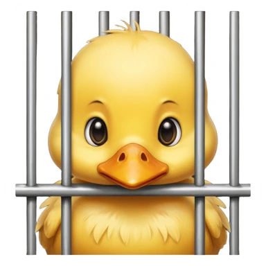 baby duck thief behind bars sticker