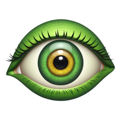 eye with green iris sticker