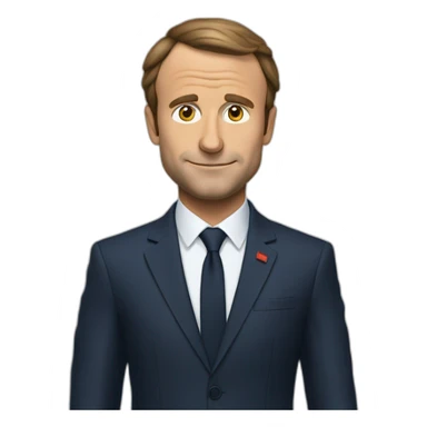 Macron faisant un pet sticker