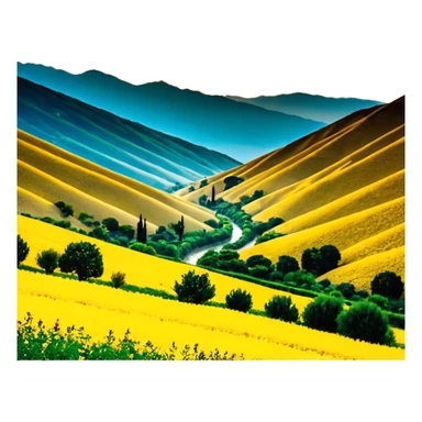 یک دختر با موی فر در حال گوش دادن آهنگ با هدفون آبی sticker