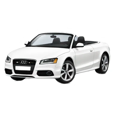 white audi convertible  sticker