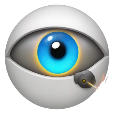 Eye with laser shooting sticker