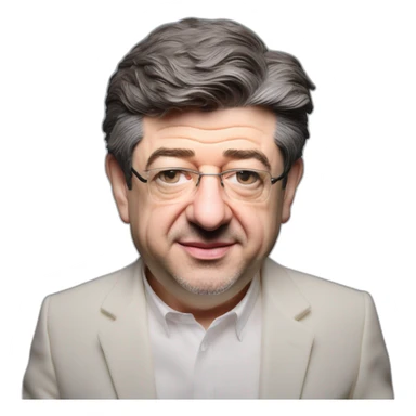 Jean-Luc Mélenchon a fake baby made in wax sticker