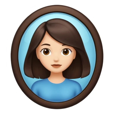 mirror with a reflection of perfect hair sticker