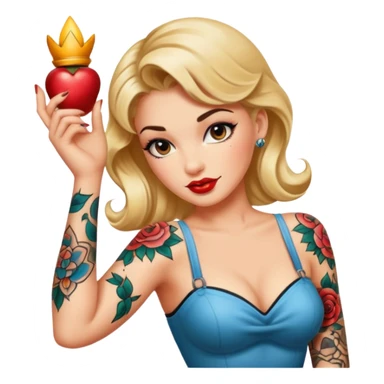 arm in (pin up tattoo)  sticker