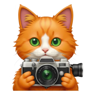 cute Cat taking a photo sticker