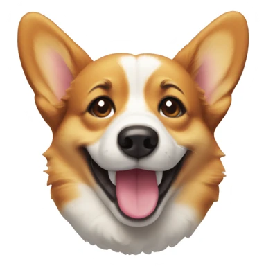 corgi with a smile sticker