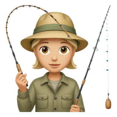 Road casting a fishing line sticker