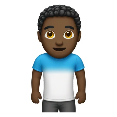 a black man he got blue t shirt sticker