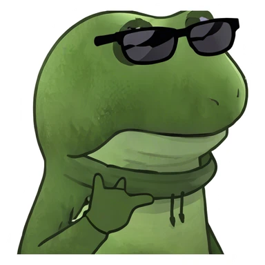 lizard wearing a hoodie sticker