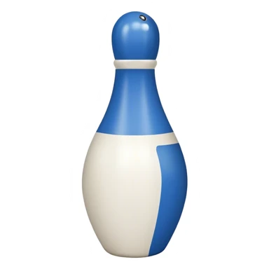 Blue bowling pin sticker