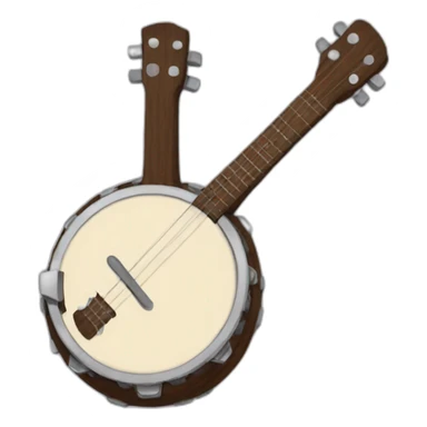 banjo with a knife sticker
