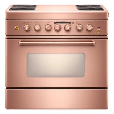 Realistic rose gold Retro vintage oven. sticker