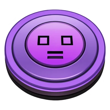 minecraft music disc with purple in the middle sticker