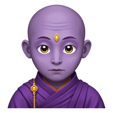  Purple Cosmic/space monk with white eyes sticker