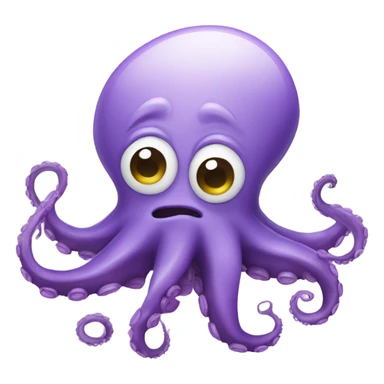 Octopus making a wink sticker