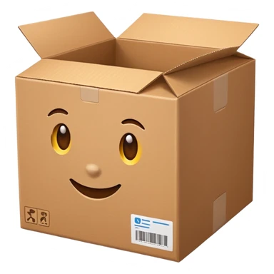 one cardboard box sticker