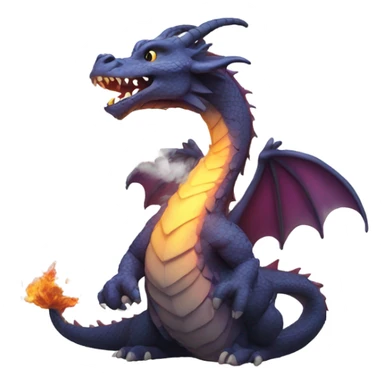 Dragon blowing out smoke sticker