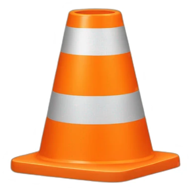 single traffic cone sticker