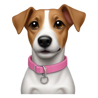 Pair Jack Russels pink collars sticker