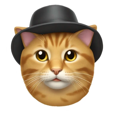 Cat with a hat on sticker