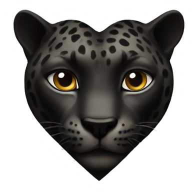 A heart with panther print sticker