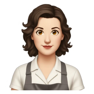 Melanie lynskey apron brown hair sticker