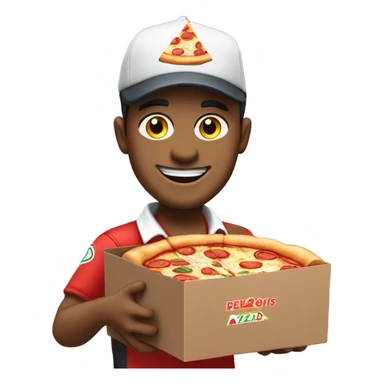 Pizza delivery guy sticker