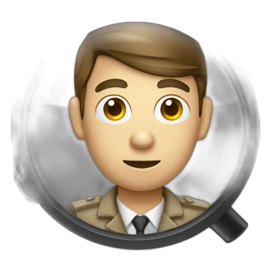 inspecteur avec une loupe sticker