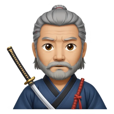 Samurai with gray beard and katana

































 sticker