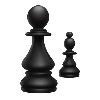  One Black chess pawn, 2 dimensionsal sticker