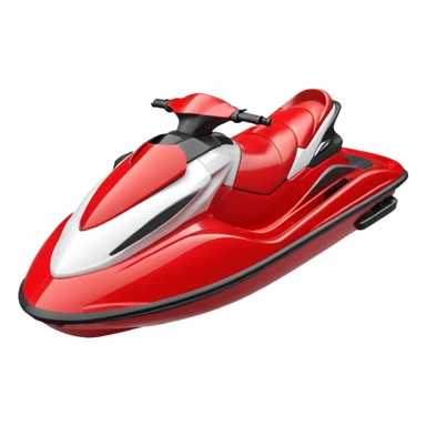 red and white jet ski facing right sticker