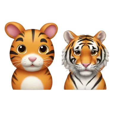 bunny and tiger sticker