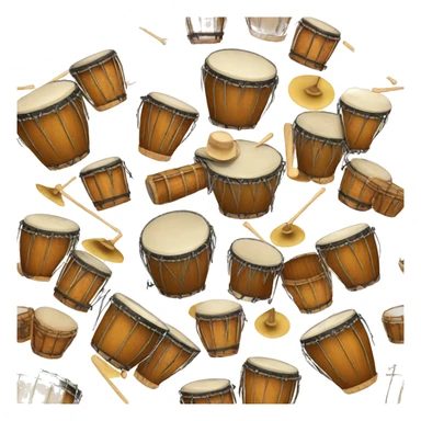 afro peruvian male playing drums sticker