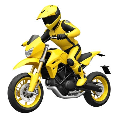 yellow and black super motard motorcycle sticker