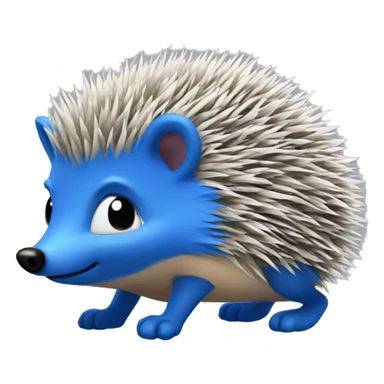 Blue hedgehog sticker