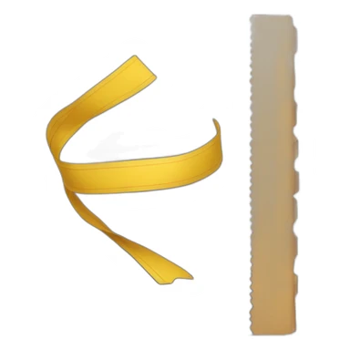 cahier rouge avec ruban jaune sticker