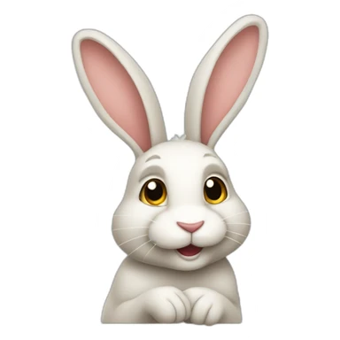Un lapin qui fait un doigt sticker